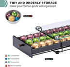 ZCDCP Nespresso Vertuo Pod Holder Coffee Capsule Holder Drawer Black 30 Pods