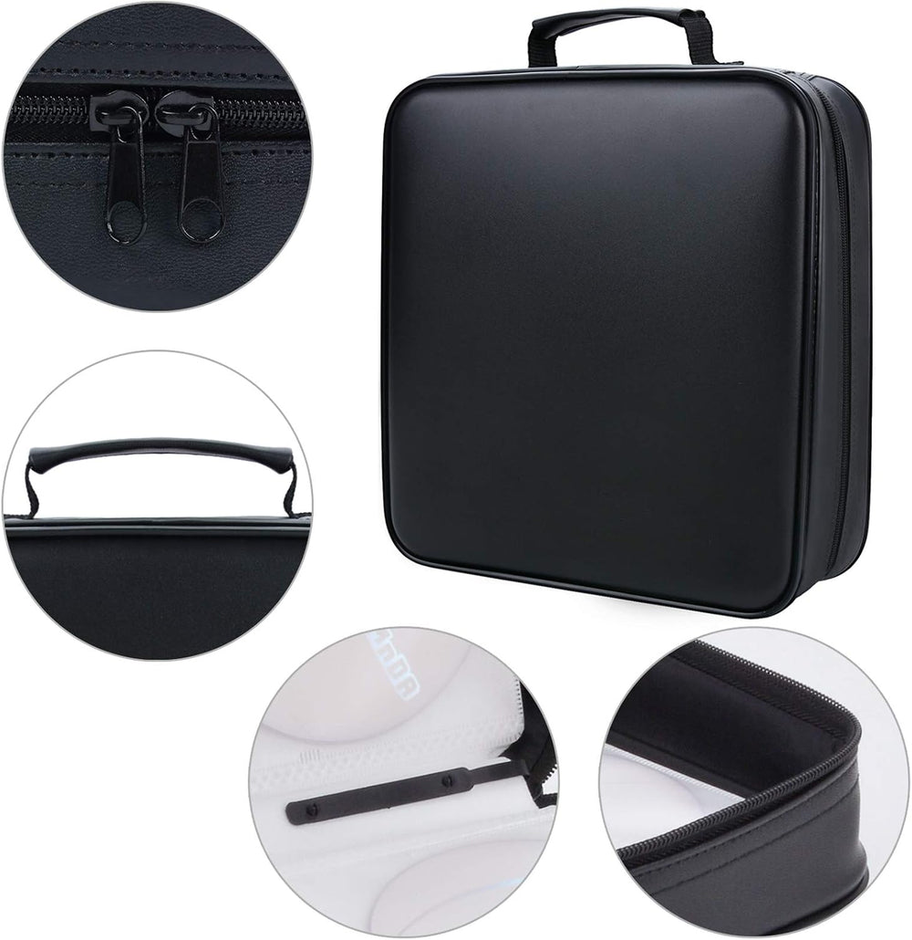 CD Case DVD Holder Storage: 320 Capacity DVD Cases Organizer Plastic Carrying...