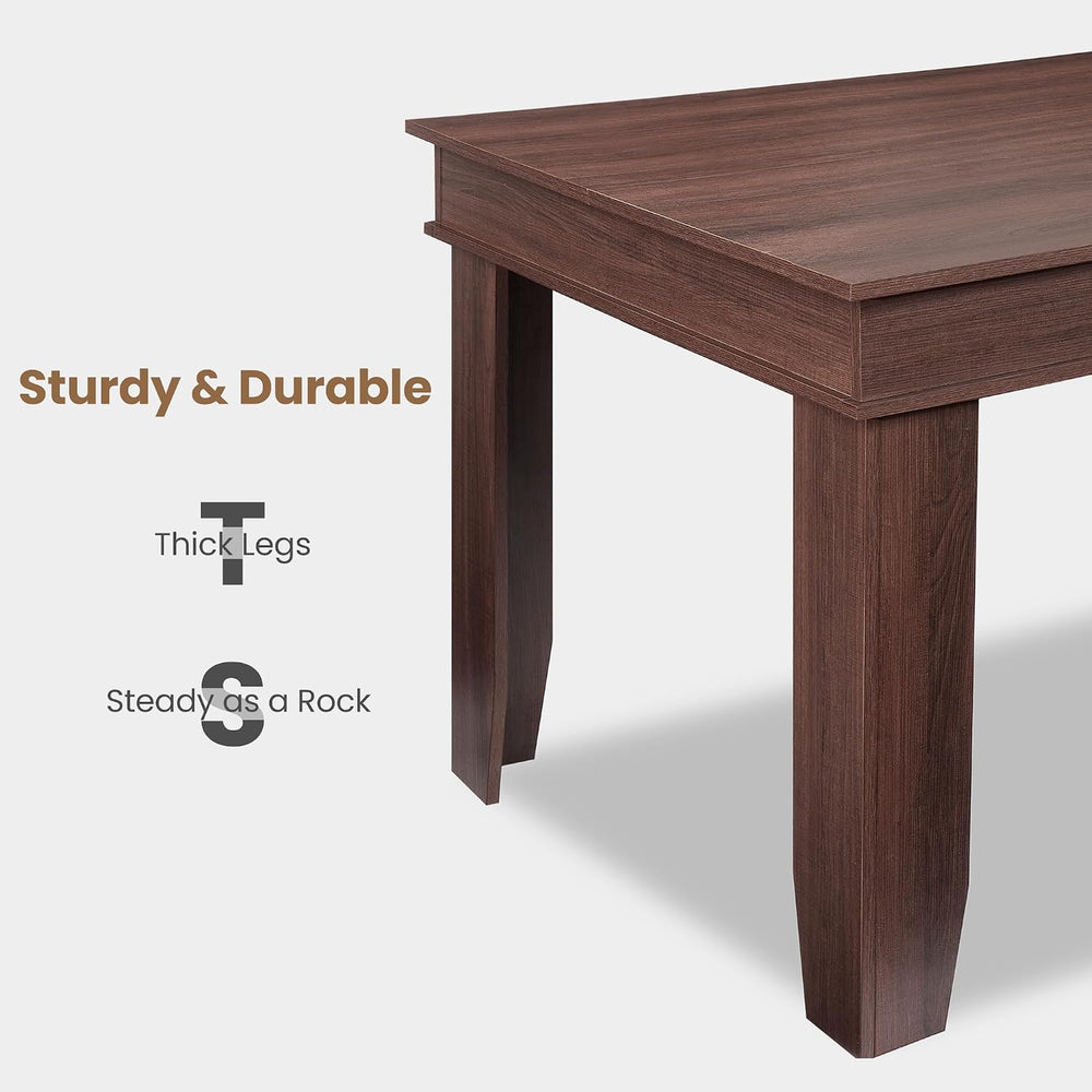 GAOMON Farmhouse Dining Table for 6-8 People, 71" Long Wood Kitchen Tabl...
