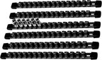 AMM 6-Piece Socket Organizer，3/8 inch Drive ABS Tools-Socket Holder，Heavy Duty Socket Racks，Premium Quality Socket Clip Rail Holder，The best tool trays in the garage
