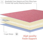 MAXYOYO Japanese Floor Mattress Futon Mattress, 4" Thicken Tatami Mat Sleeping Pad Foldable Roll Up Mat Boys Girls Dormitory Pad Kids Floor Lounger Pillow Bed, Charcoal Grey, Queen Size