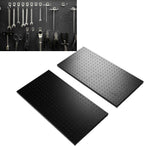 Fafeicy 2Pcs Black Pegboard Metal Wall Panel 24x12 Inches Heavy Duty Organizer for Shop Garage Storage