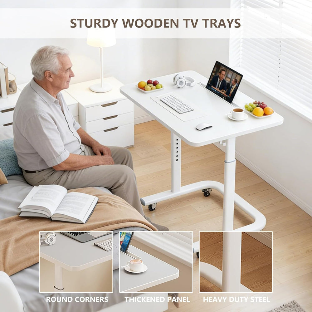 BeGyoku TV Dinner Tray Table,TV Trays for Eating on Couch,Height Adjustable T...