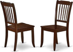 East West Furniture DODA7-MAH-W 7 Piece Kitchen Table & Chairs Set Consist of a Rectangle Dining Room Table with Butterfly Leaf and 6 Solid Wood Seat Chairs, 42x78 Inch, Mahogany