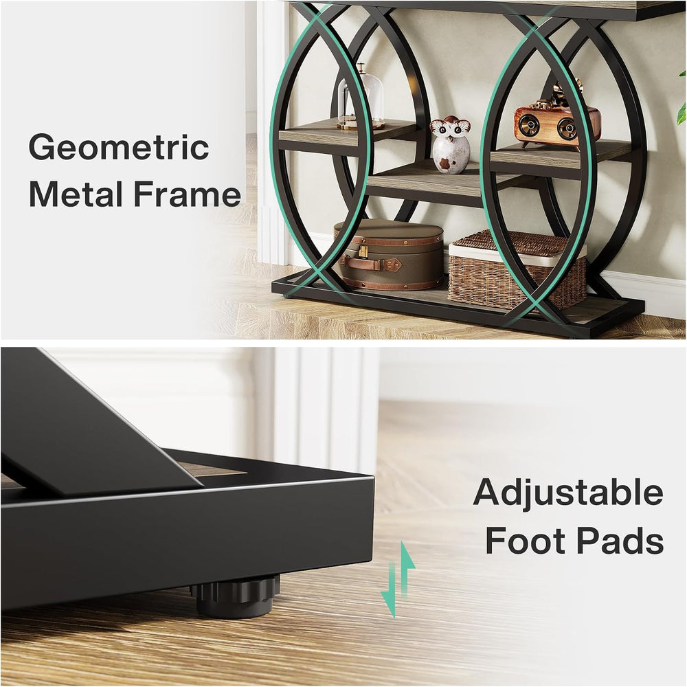 Tribesigns 39.4" Console Table, 4-Tier Sofa Table, Accent Tables, Grey |...