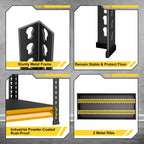 Metal Garage Shelving Heavy Duty, 1530LBS Loads Garage Storage Shelves, 48”W 3-Tier Adjustable Storage Racks and Shelving Units for Garage Basement and Kitchen, 48”W x 18”D x 39”H, Yellow