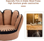 Costzon Kids Couch with Solid Wood Frame & Baseball Glove Design, Children Armchair for Play Room, Nursery, Kindergarten, Kids Room, Gift for Boys & Girls (Brown)