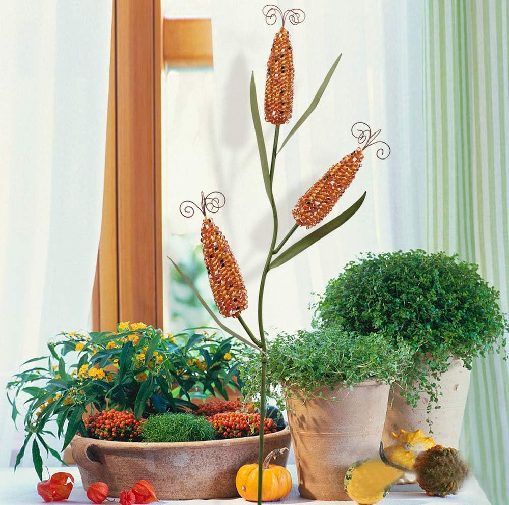 Metal Corn Garden Stake Fall Decor Decorative Corn Stalk Yard Sign