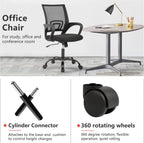 PayLessHere Office Computer Chair Ergonomic Cheap Desk Chair Adjustable Comfortable Mid Back Task Rolling Swivel with Lumbar Support for Home Office (Pack of 1, Black)
