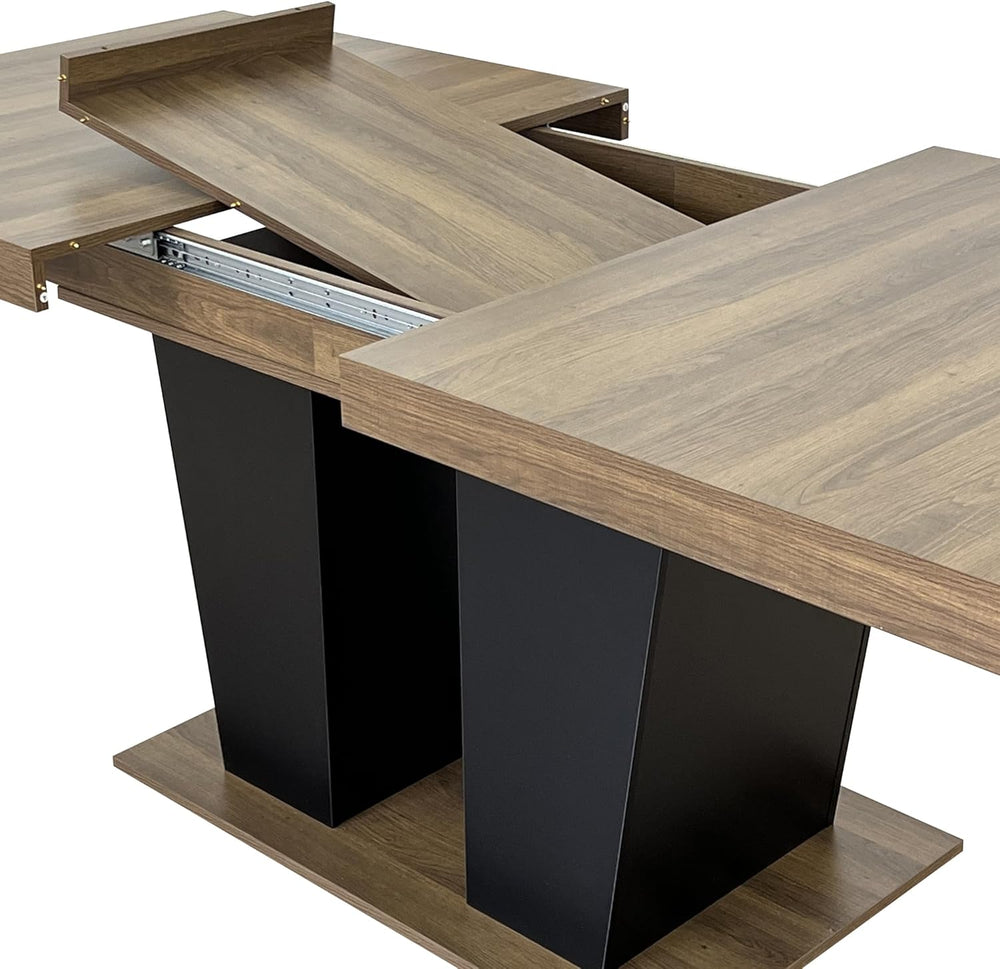 78.74" Extendable Dining Room Table for 4-10 People,Wooden Transformer K...
