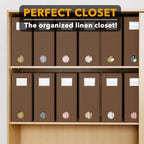 SpaceAid 12 Pack Bed Sheet Organizers and Storage, Foldable Sheet Organizer for Linen Closet, Sheets Set Folder Keeper with Window XL (Queen & King Size) Bedding Container (Brown, 12 Pack)