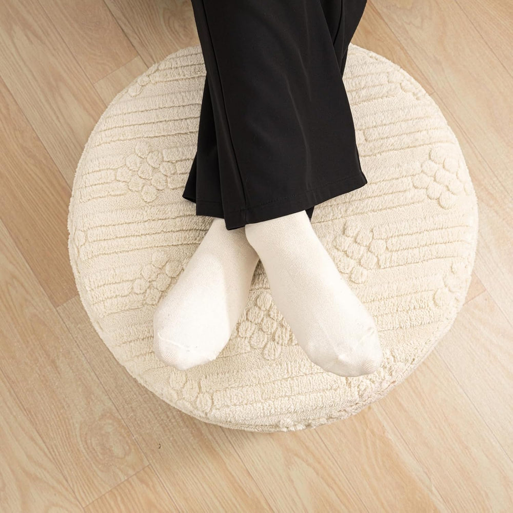 Asuprui Ottoman Foot Rest,Linen,All-in-one Foam Pouf Footstool 20x14 in | Foo...