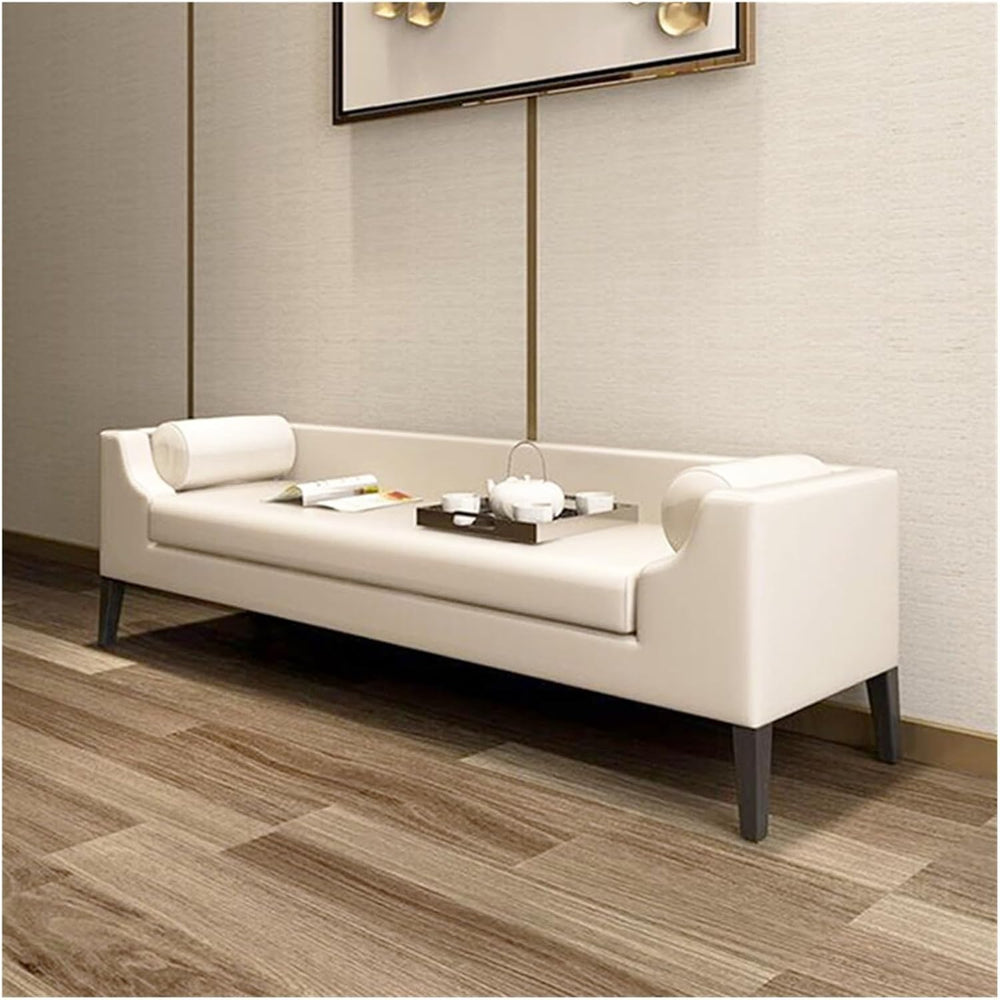 Modern End of Bed Bench for Bedroom,Upholstered Storage Ottoman with Arms Tuf...