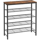 Kitsure Shoe Rack for Closet, Shoe Storage, 29.5" Wide - 5 Tier, Brown | Space-Saving Shoe Organizer with Leveling Feet, Sturdy & Rust-Proof Wooden Shoe Rack for Entryway, Bedroom, Living Room
