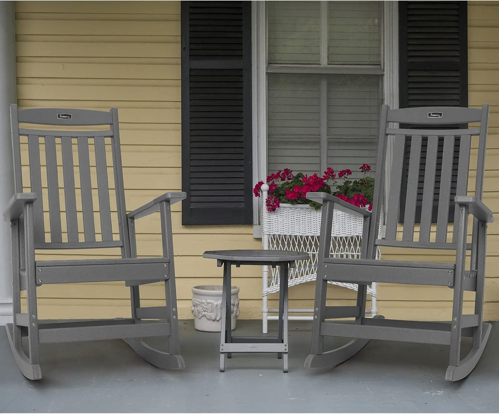 FUNBERRY Oversized Outdoor Rocking Chair, Poly Lumber Rocker, Patio Rockers |...