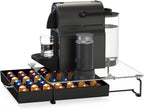 Deco Brothers Crystal Tempered Glass OriginalLine Pod Holder Drawer, 49 Capsule Organizer, Black