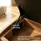 Shoe Storage Bench Shoe Rack Bench with Storage 2 Tier Wooden Shoe Rack | Solid wood shoe bench flip-top storage cushioned seat weight capacity of 550 lb side hooks walnut finish 39.4" W