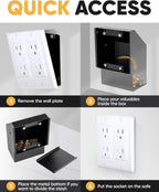 Elder Welder® Electrical Outlet Hidden Wall Safe | 100% Real Wall Plate Included | Easy to Install | Hidden Safe for Money | Wall Safes Between Studs | Secret Storage | Invisible Safe