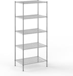 24" Deep x 36" Wide x 86" Height Wire Shelving Kit | 5-Tier | NSF Commercial Storage Rack Unit