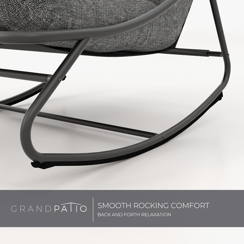 Grand patio Outdoor Rocking Chair, Padded Cushion Recliner Rocker for Front P...