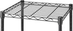 Whitmor 2 Tier Metal Storage Shelves, Heavy Duty Shelf with Basket, 350 lbs Capacity per Shelf, 700 lbs Total, Home Organizer for Kitchen, Garage, Bathroom, 15" L x 14" W x 15" H, Black