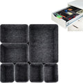 Drawer Organizer Compatible with Alex – 7 Pack Felt Desk and Makeup Drawer Organizers, Soft Storage Bins for Office, Vanity, Bedroom, and Dresser Drawers