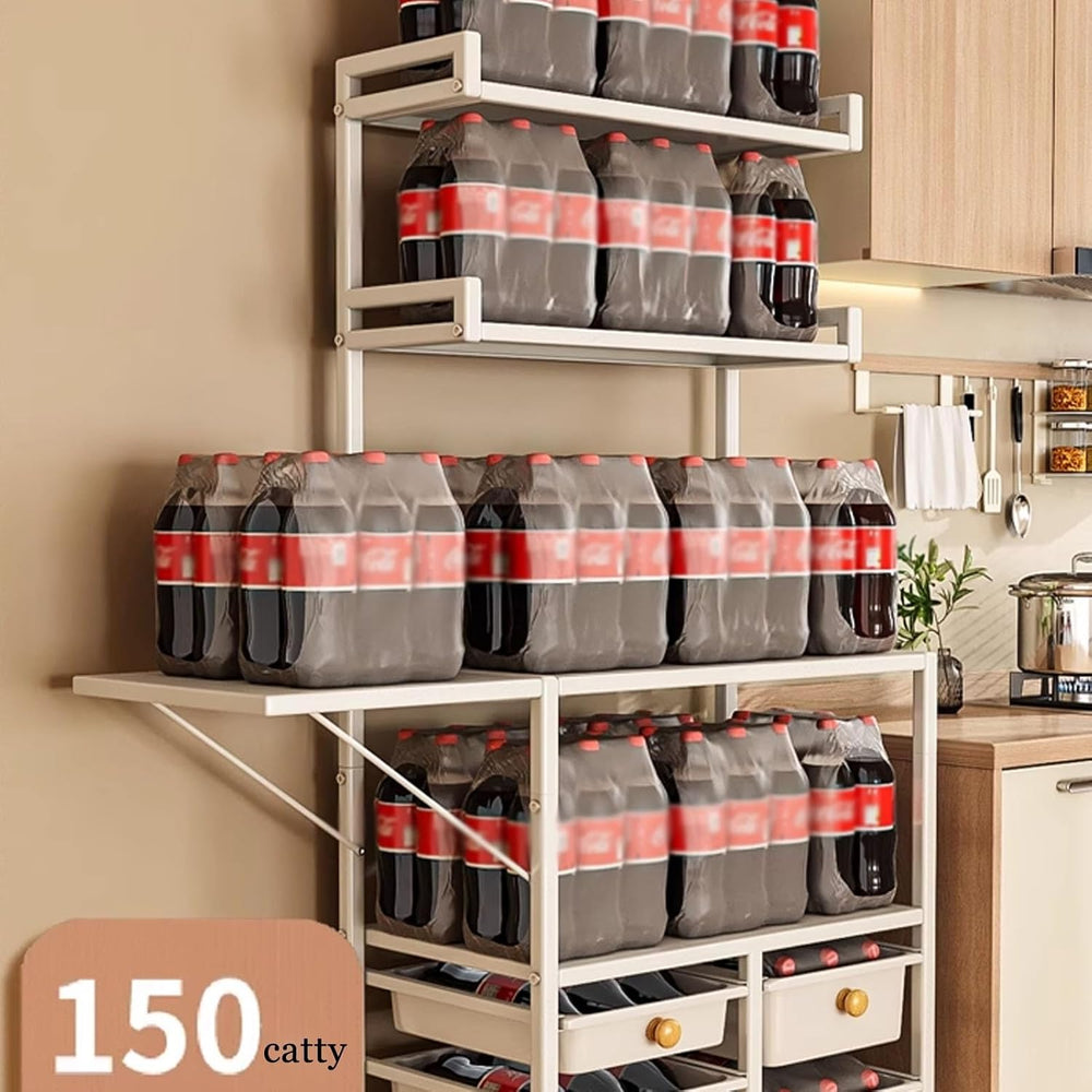 JKGHK Tall Kitchen Storage Cabinet Rack, Pantry Cabinet Storage Cart Sideboar...