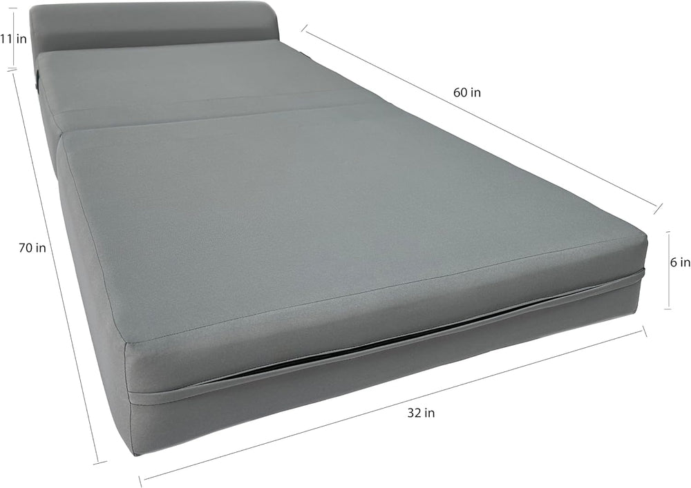 D&D Futon Furniture Sleeper Chair Folding Bed, Studio Sofa Guest Folded M...