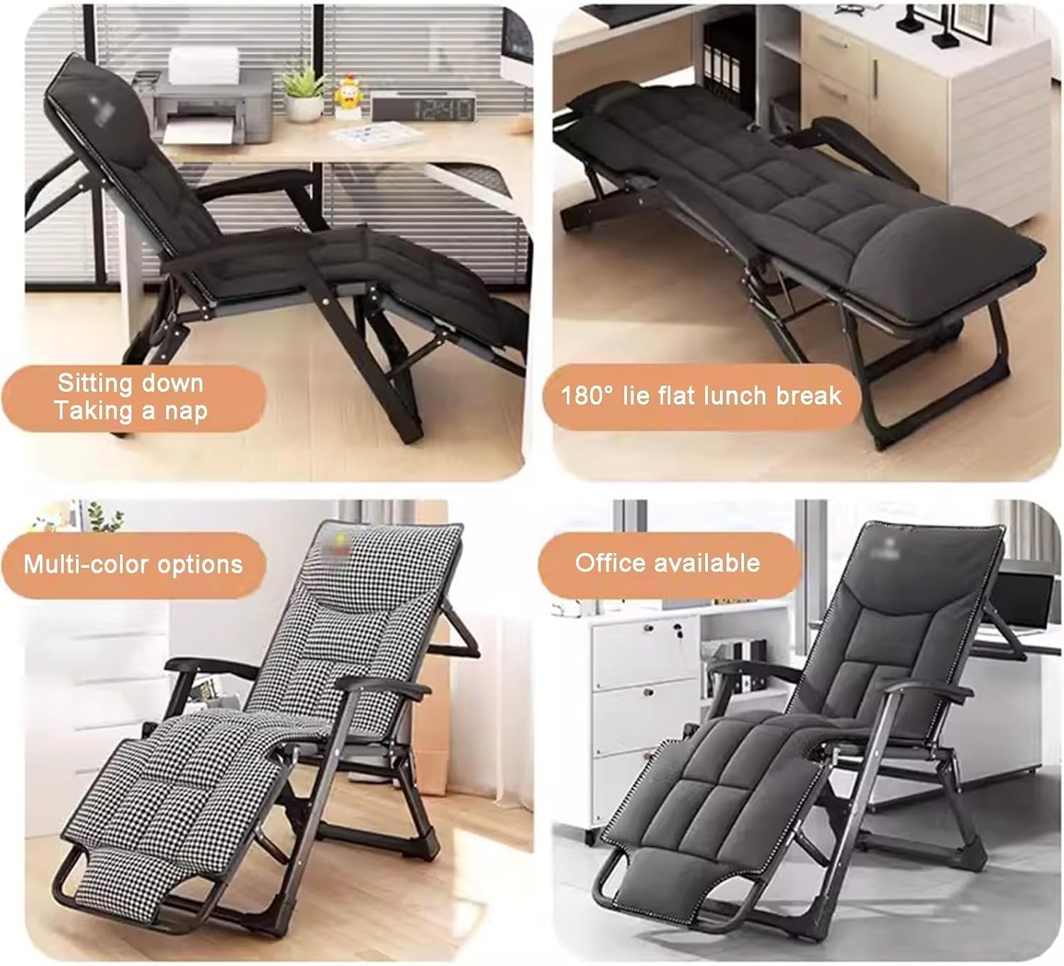 Gravity Chair, Premium Lawn Recliner Folding Portable Chaise Lounge for Patio Beach(Light Gray)
