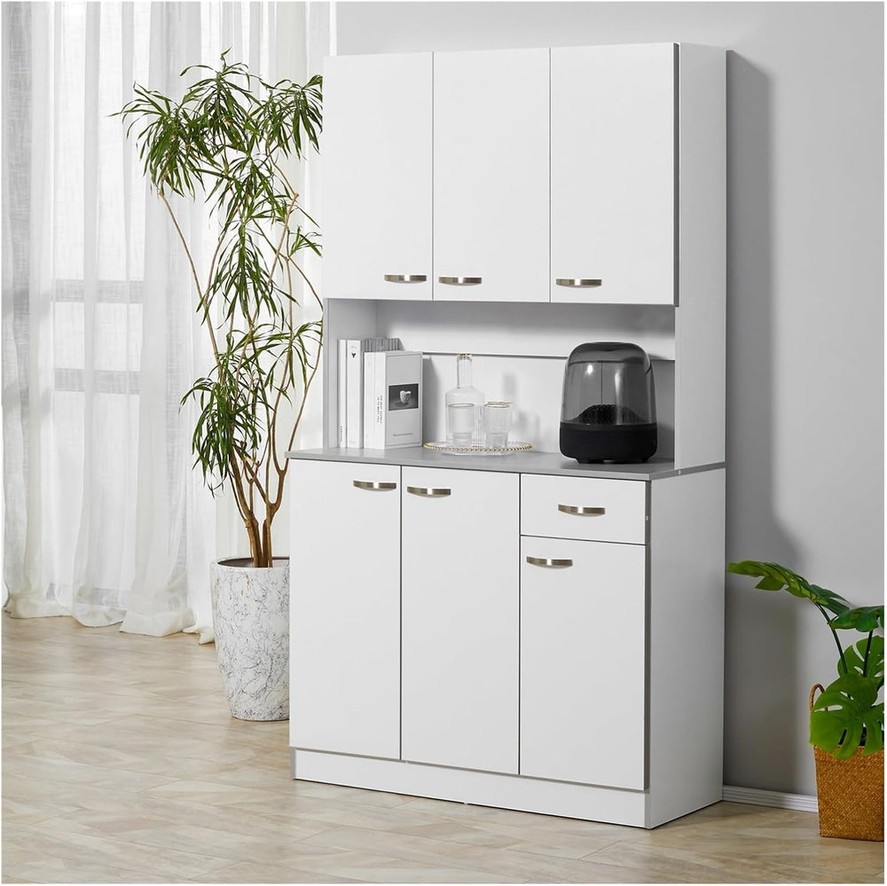 71" Modern Freestanding Kitchen Buffet Hutch with Server and Storage,for...