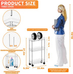 Yieach Clear 3 Tier Slim Rolling Storage Cart with Wheels,6.3″W Thin Shelf,Bathroom Storage Cabinet,Skinny Laundry Cart,Narrow Laundry Room Cart Between Washer and Dryer,Skinny Shelves for Small Space