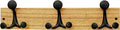 SKOLOO 17-Inch Light Brown Wood Coat Rack Wall Mount with 3 Triple Hooks - Ideal for Family Entrances, Classrooms, and Pet Supplies Storage - Perfect Coat Hooks for Wall