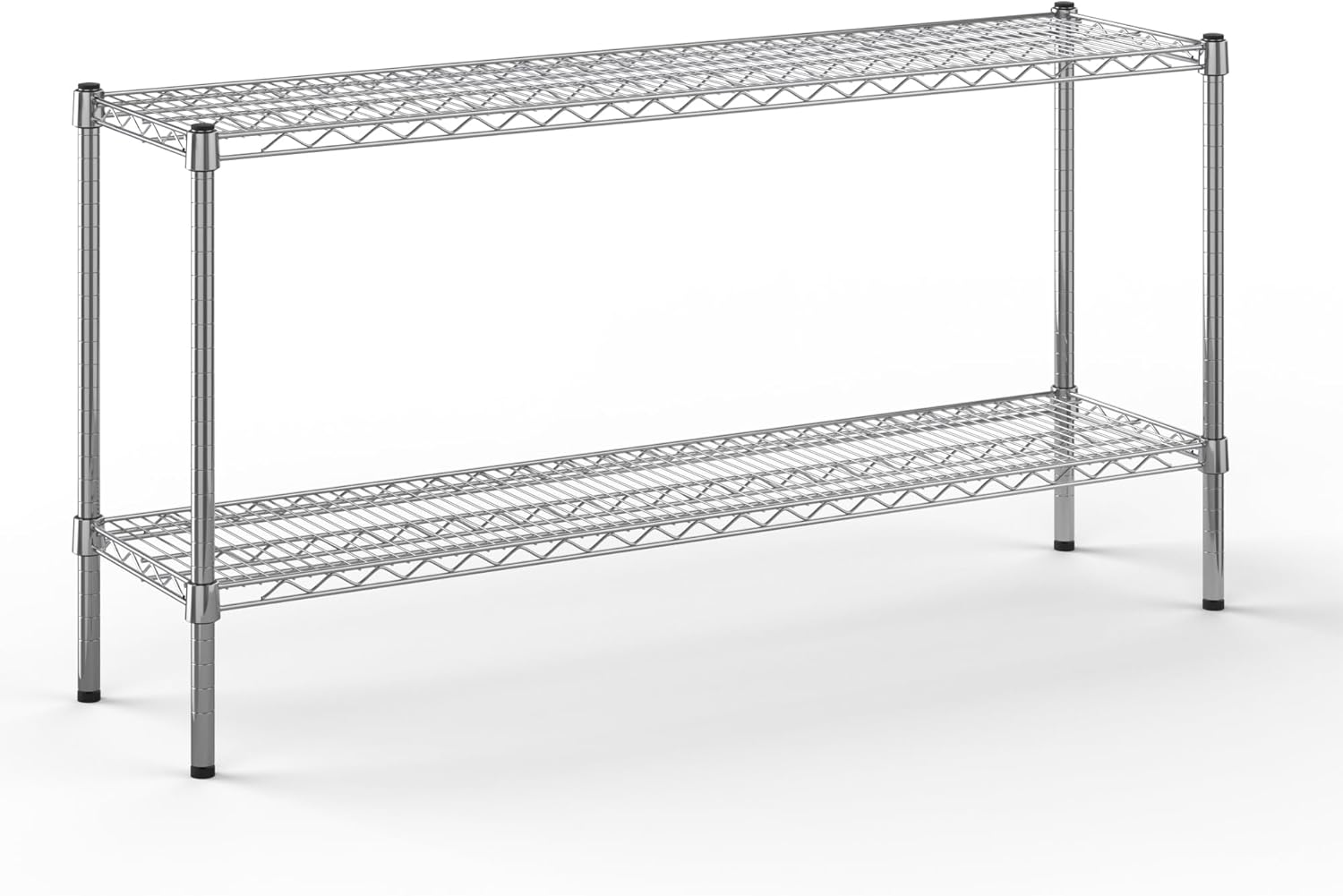 14" Deep x 54" Wide x 27" Height Wire Shelving Kit | 2-Tier | NSF Commercial Storage Rack Unit