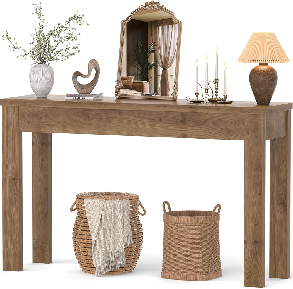 Armocity Console Table for Entryway, 47" Farmhouse Sofa Tables Narrow Lo...