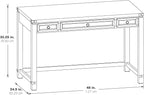OSP Home Furnishings Baton Rouge Traditional Home Office Writing Desk, Champagne Oak