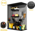Vertical Storage Sheds with Floor, Sheds & Outdoor Storage Cabinet Waterproof for Garage Storage, Pool Storage, Bike Shed, Garden Shed 57Cu.ft Light Gray