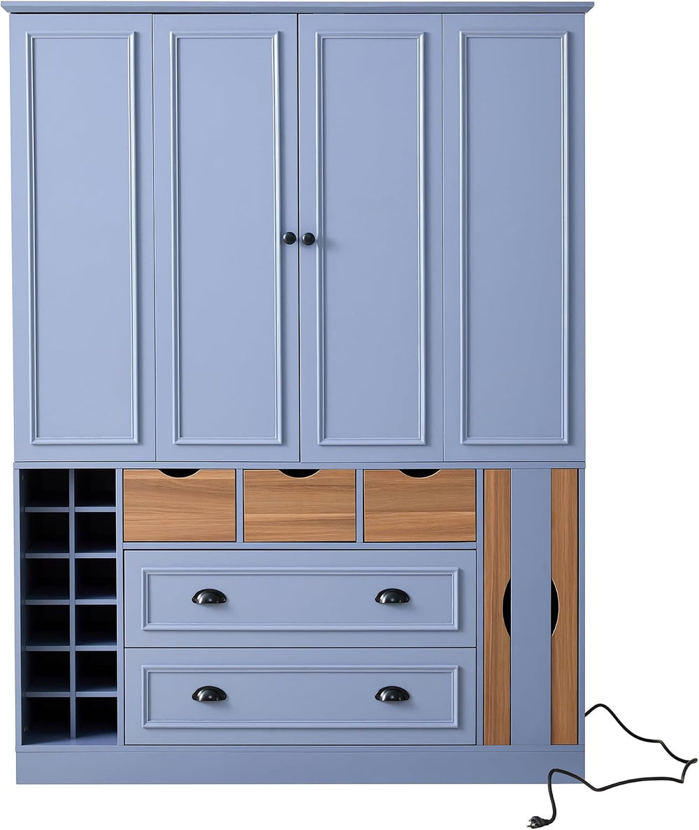 LUMISOL Farmhouse Kitchen Pantry Cabinet, 71" Tall Freestanding Storage ...