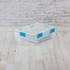 Sterilite 12-Pack Gasket Box, Weather-Resistant Storage Bins with Latching Lids, 37 Quart - Heavy-Duty Organizing Containers for Closet, Bathroom, and Office