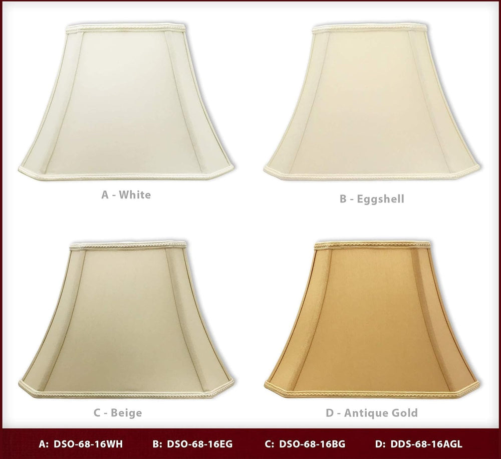 Royal Designs, Inc. DSO-68-16BG Rectangle Cut Corner Bell Designer Lamp Shade...