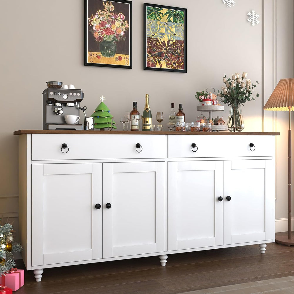 4 EVER WINNER Buffet Cabinet with Storage, 55'' Sideboard Buffet Cabi...