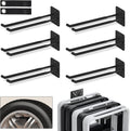 NACIAL 6 Pack Garage Storage System Hooks, Heavy Duty Wall Mount Tool Organizer, Chair Hanger Garage Storage Utility Hooks for Car Tires, Ladders, Chairs, Strollers, Power Tools, Garden Tools - 6 PACK