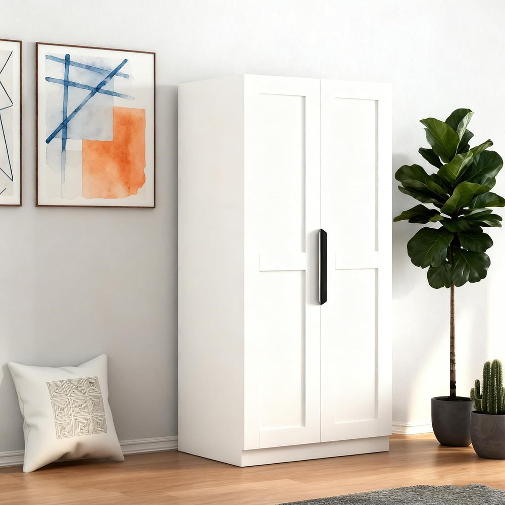 Freestanding Kitchen Pantry Cabinet, 62.99 Tall Kitchen Buffet Cabinet with S...