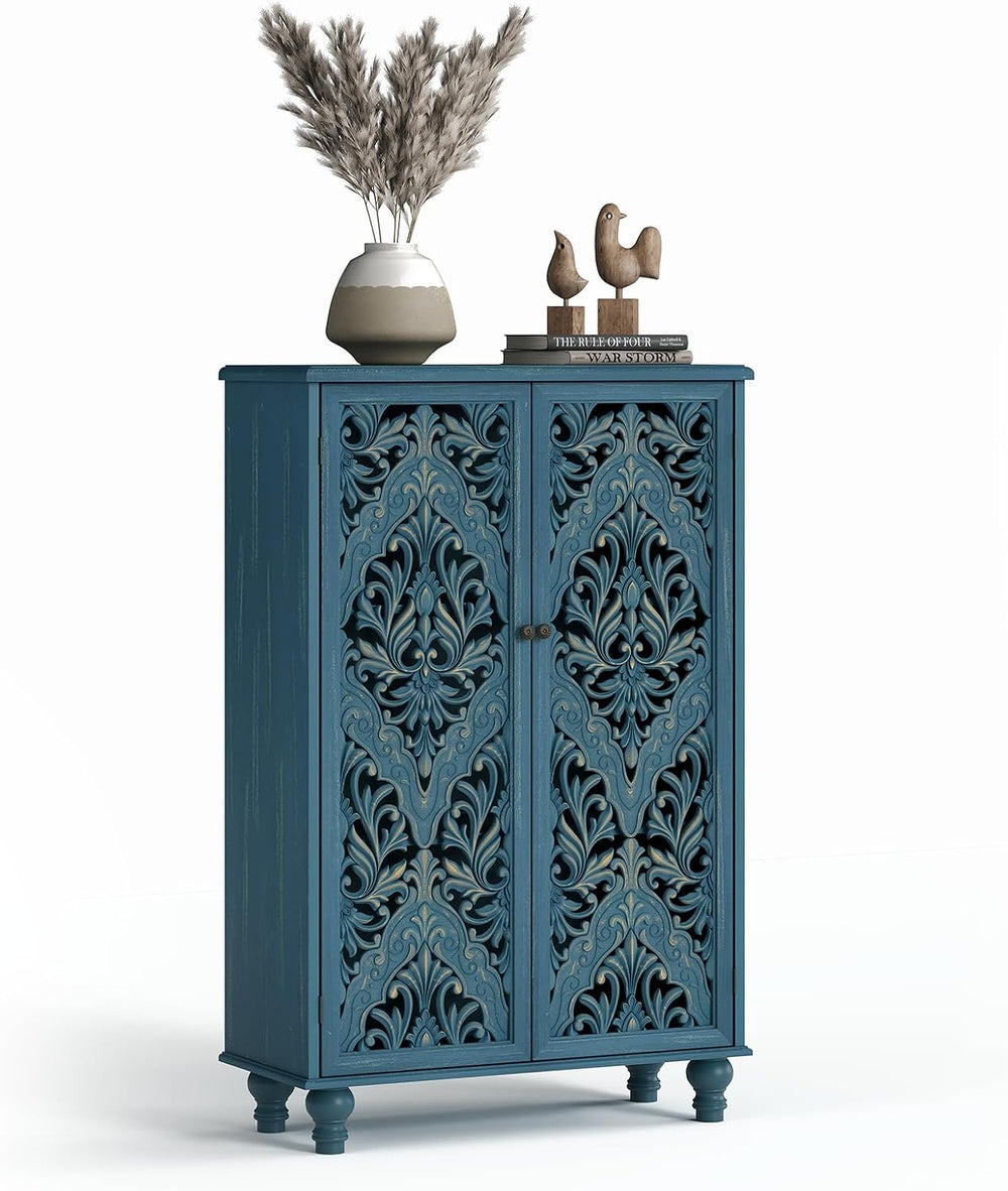 JOINICE 47" Tall Accent Cabinet with Doors & Storage for Living Room...