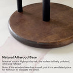 Paper Towel Holder Countertop with Real Wood Round Base, Farmhouse Paper Towel Holder Stand for Kitchen Dining Table Home Decor