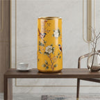 Hand Painted Ceramic Umbrella Stand Floor Vase, Large Tall Indoor Umbrella Holder For Entryway, Decorative Flower Vase For Bamboo Plants Home Decor(A)