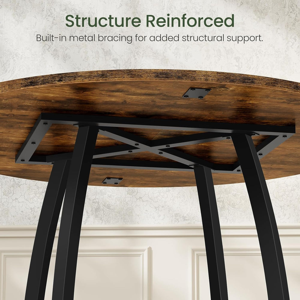 CHOEZON 47.2-Inch Round Dining Table for 4, Kitchen Dining Room Circle Dinner...