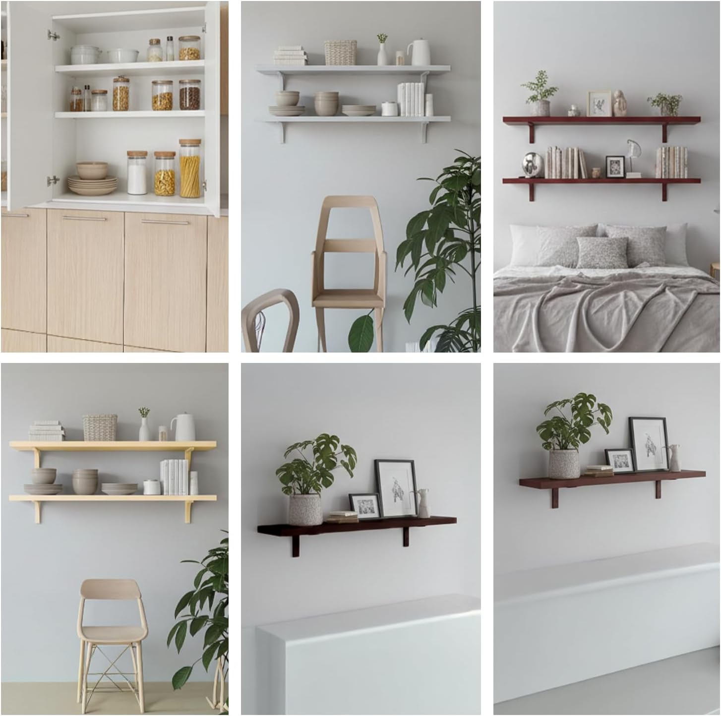 Custom Cabinet Shelves – 1/2" & 3/4" Thick Melamine Shelving Cabinet Replacement Cut to Size Shelves for Kitchen, Pantry, Closet & Office Storage – White, Black, Gray & Maple – B&B HARDWARE