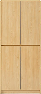 72" Tall Kitchen Pantry Cabinet, Farmhouse Storage Cabinet with 8 Door Shelves, Rustic Wood Cupboard with 3 Adjustable Shelves, Hidden Drawer for Kitchen, Dining Room, Bathroom, Natural