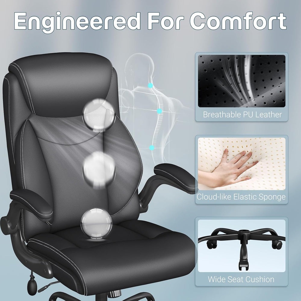 Ergonomic Office Chair, Big and Tall Office Chair, Executive Chair- Padded Le...