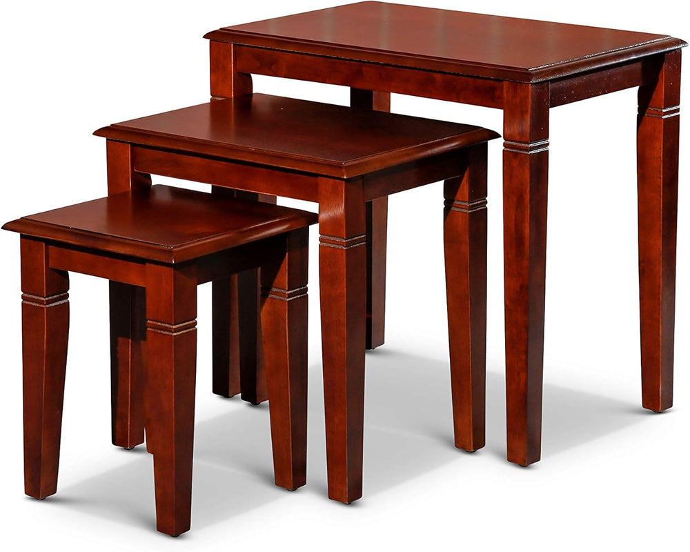 DTY Indoor Living 3-Piece Nesting Tables - Wooden Table Set of 3 for Living R...